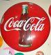 Porcelin coca cola button sign