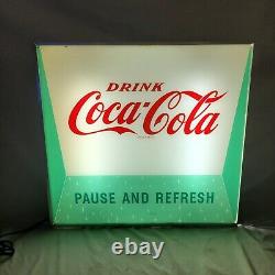 Price Brothers Coca-Cola Illuminated Sign Pause and Refresh Original SEE INFO