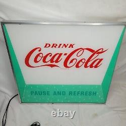 Price Brothers Coca-Cola Illuminated Sign Pause and Refresh Original SEE INFO