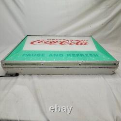 Price Brothers Coca-Cola Illuminated Sign Pause and Refresh Original SEE INFO