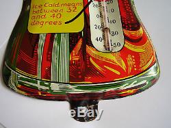 RARE 1930's COCA COLA BOTTLE SHAPED THERMOMETER SIGN NICE ORIGINAL CONDITION