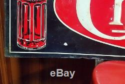 RARE 1930's Cheerwine Sign. 27.5in. 9.5in. Embossed. Tin tacker