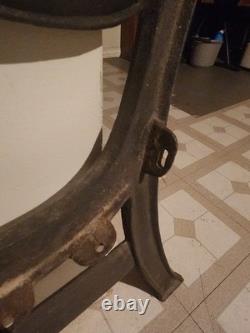 RARE 1930s Coca-Cola Fountain Service Cast Iron Bench Sign VTG Original