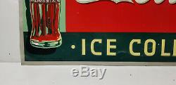 RARE 1937 Coca Cola Sign with the 1923 Christmas Coke Bottle