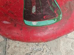RARE 1950's Original Vintage Coca-Cola 36 Inch Bottle Button Sign Metal