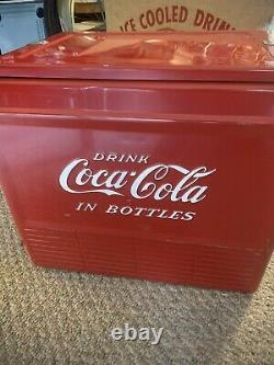 RARE 1950s Drink Coca-Cola In Bottles Coke Cooler Model A56 GREAT CONDITION