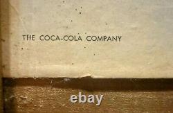 RARE 1960 Coca-Cola Double-Sided Cardboard Litho Sign & Kay Displays 1940s Frame