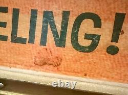 RARE 1960 Coca-Cola Double-Sided Cardboard Litho Sign & Kay Displays 1940s Frame