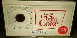 RARE 1960's Coca Cola Things Go Better With Coke Light Up Clock Sign