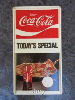 RARE! 1970s Coca-Cola Plastic Menu Board 21 x 11 Sign Today's Special Unused