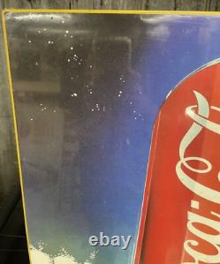 RARE 1984 COKE LIFT OFF Rocket Can Coca Cola London Advertising Poster Sign