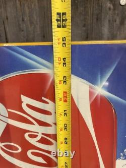 RARE 1984 COKE LIFT OFF Rocket Can Coca Cola London Advertising Poster Sign