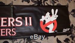 RARE 1989 Hardee's & Coca-Cola GHOSTBUSTERS II Headquarters Banner NEVER USED 2