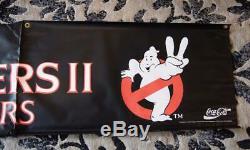 RARE 1989 Hardee's & Coca-Cola GHOSTBUSTERS II Headquarters Banner NEVER USED 2