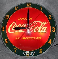 RARE Coca Cola Clock Double Bubble Soda Sign Advertising Pam Mint