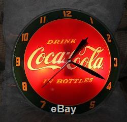 RARE Coca Cola Neon Clock Double Bubble Soda Sign Advertising