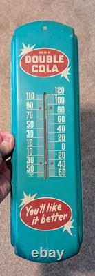 RARE Double Cola Thermometer Soda Pop Like Pepsi Coca Cola? Antique 1960s