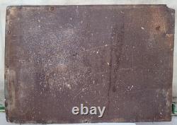RARE EARLY COCA COLA PAINTER SIGN TOME BIEN FRIA COLD SPANISH 28x20 INCHES