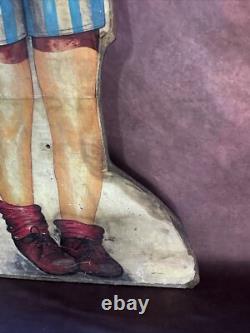 RARE Early Masonite Coca Cola Soda & Osh Kosh B'Gosh Overalls Store Display Sign