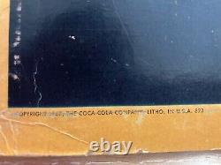 RARE HISTORIC 1957 African-American Coca Cola Sign 36x20 Cardboard Damaged