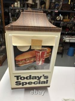 RARE! Hanging Coca-Cola 4 Sided Plastic Menu Special Sign Letters Numbers #12