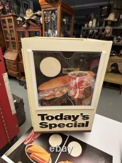 RARE! Hanging Coca-Cola 4 Sided Plastic Menu Special Sign Letters Numbers #12