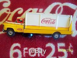 RARE OLD Coca Cola 1950 Coke Truck Bottle Carrier Drink Metal Steel Toy Service