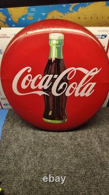 RARE & ORIGINAL 1992 20 Round COCA COLA Tin Button Sign. See VIDEO