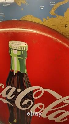 RARE & ORIGINAL 1992 20 Round COCA COLA Tin Button Sign. See VIDEO