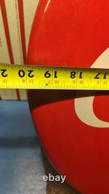 RARE & ORIGINAL 1992 20 Round COCA COLA Tin Button Sign. See VIDEO