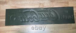RARE Original 1922 Drink Coca-Cola 5 Cents Embossed Tin Sign by Stelad Signs
