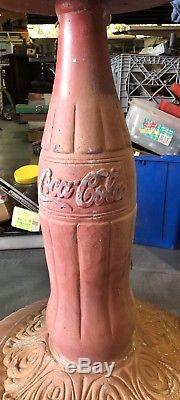 RARE Original COCA COLA Cast Iron STORE DISPLAY Soda Fountain Table Chairs Coke