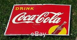 RARE Original Coca Cola Tin Advertising Sign RSC Made in USA 1949
