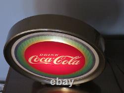 RARE VINTAGE 1950s COCA-COLA ILLUSION COUNTERTOP ROUND LIGHT-UP SIGN PRICE BROS