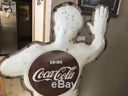 RARE VINTAGE COCA COLA SIGN 1956 Coca Cola SCHOOL ZONE SIGN ORIGINAL SIGN