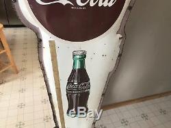 RARE VINTAGE COCA COLA SIGN 1956 Coca Cola SCHOOL ZONE SIGN ORIGINAL SIGN