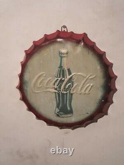 RARE VTG 1924 Coca Cola Coke Bottle Cap Advertisement Sign 14