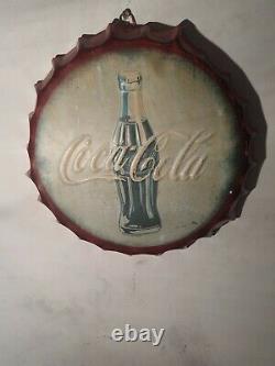 RARE VTG 1924 Coca Cola Coke Bottle Cap Advertisement Sign 14