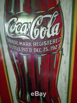 RARE Vintage 1920s or 1930s coca-cola coke sign, great color