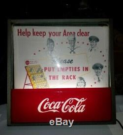 RARE Vintage 1950s Coca-Cola Light-up Sign PLEASE PUT EMPTIES IN THE RACK