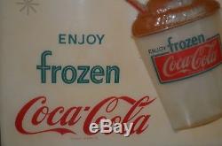RARE Vintage 60s Enjoy FROZEN COCA-COLA LIGHT UP SIGN Coca Cola 14X12