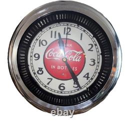 RARE Vintage COCA COLA NEON SPINNER MOTION CLOCK Sign. Original See VIDEO