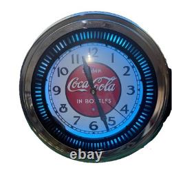 RARE Vintage COCA COLA NEON SPINNER MOTION CLOCK Sign. Original See VIDEO