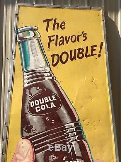 RARE Vintage Large Vertical Original Double Cola Sign