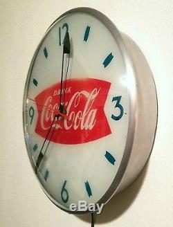RARE swihart coca cola bubble clock, 1950s vintage coke