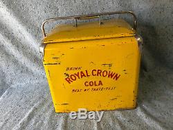 ROYAL CROWN RC COLA SODA COOLER Model A1 EMBOSSED Letters pepsi coke 7up Sign