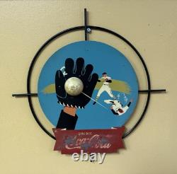 Rare 1930s Antique Kay Displays Baseball 3-d Coca-cola Wood Sign