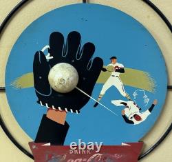 Rare 1930s Antique Kay Displays Baseball 3-d Coca-cola Wood Sign