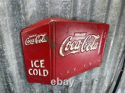Rare 1930s COCA-COLA Ice Cold 3-D Dicut Sign (H3) Soda Advertising