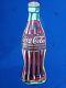 Rare 1932 Coca Cola 3' Bottle Embossed Metal Near Mint Sign